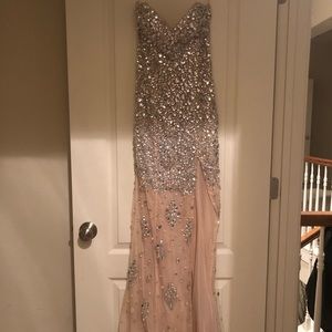 Jovani nude dress with crystals